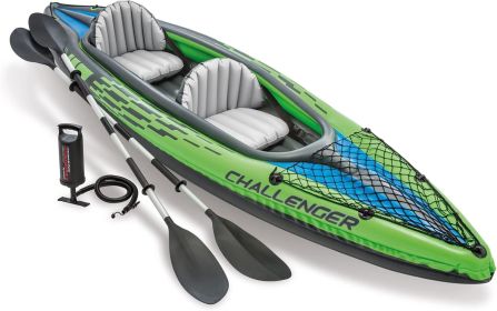 Challenger Inflatable Kayak Series: includes Deluxe 86in Kayak Paddles and High-Output Pump ‚Äì SuperStrong PVC ‚Äì Adjustable