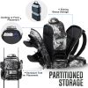 Piscifun Fishing Tackle Backpack 45L with Rod Holders & 4 Tackle Boxes & Rain Cover