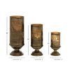 DecMode 9", 13", 16"H Eclectic Lantern, Brown, 3 - Pieces