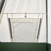 7-Person 1-Room Teepee Tent;  with Vented Rear Window;  Green