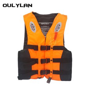 Oulylan Drifting Safety Vest Water Sports Fishing Water Ski Vest Kayaking Boating Swimming Adults Life Jacket Safety Life Vest (Color: Orange, size: S)