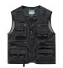 2024 Summer Men US Tactical Hiking Fishing Vest Mens 14 Pockets Photographer Waistcoat Mesh Sleeveless Jacket Fishing Vest 6XL